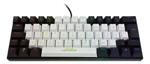 Teclado Warrior Royal Precision Iluminação Rgb Pb - Tc314 Preto Inglês Internacional