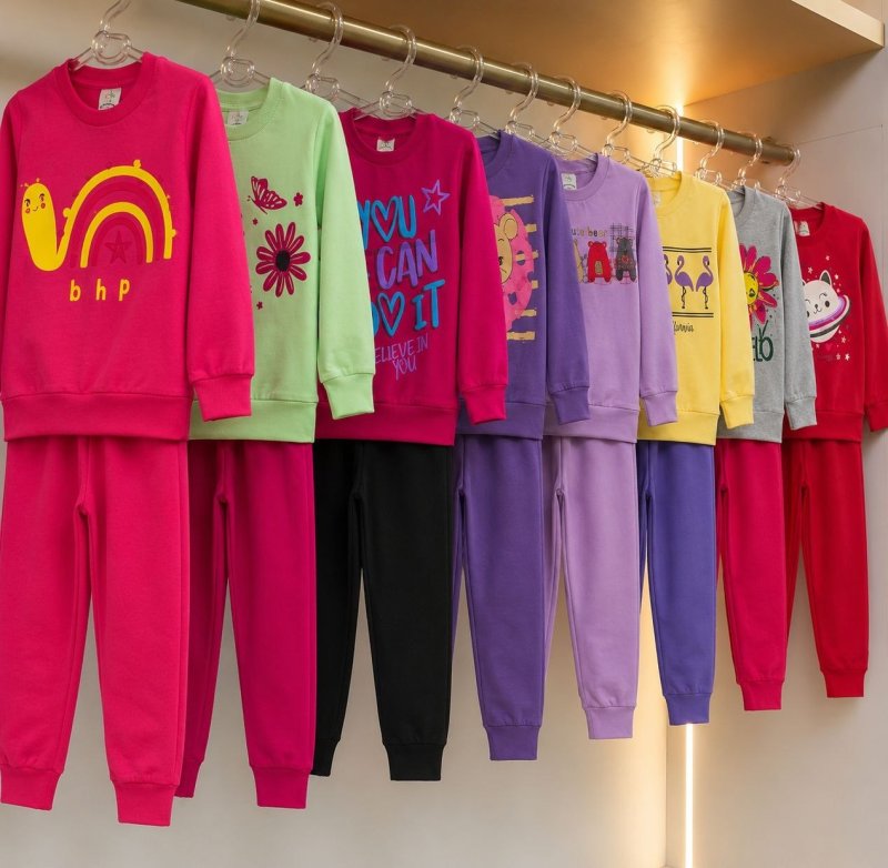 Kit 6 Peças Moletom Menina Infantil Inverno Atacado Barato