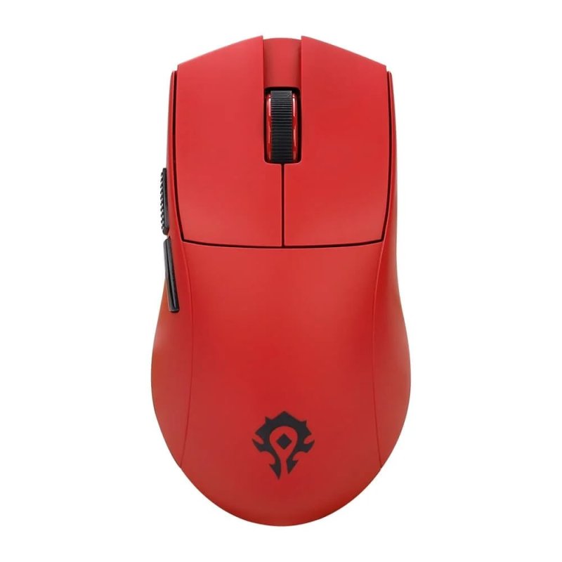 Mouse Gamer World of Warcraft Horda PAW3395 Vermelho Sem Fio