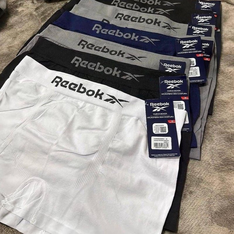 Kit com 12 Cuecas Boxer Reebok