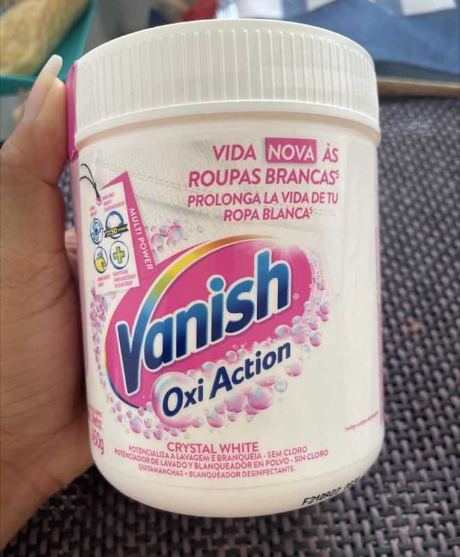 Tira Manchas em Pó Vanish Crystal White Oxi Action 450g