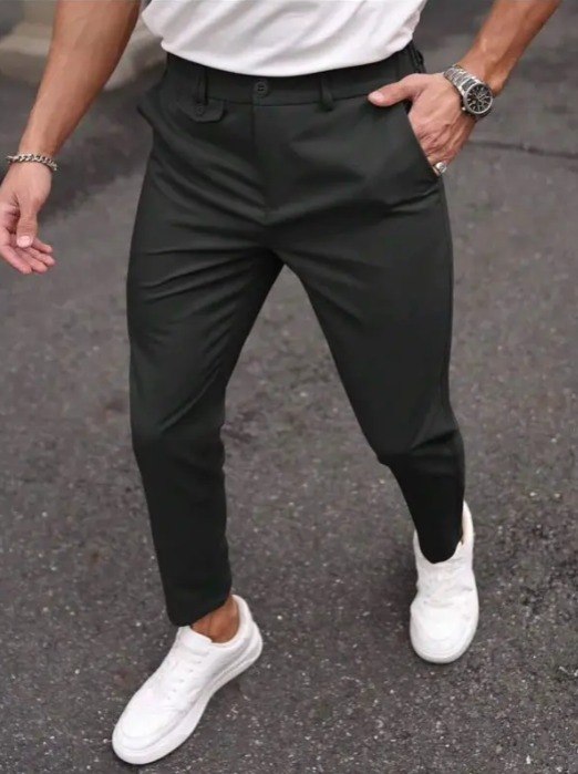 Calça Masculina Alfaiataria Italiana Moderna Social Aba