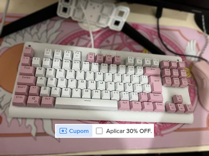 Redragon Dark Avenger Rgb Branco E Rosa Switch Azul + Frete Grátis