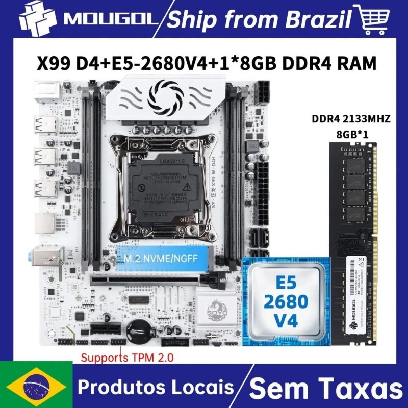 Kit X99 Soyo D4 + Xeon e5 2680v4 + 8GB ram ecc