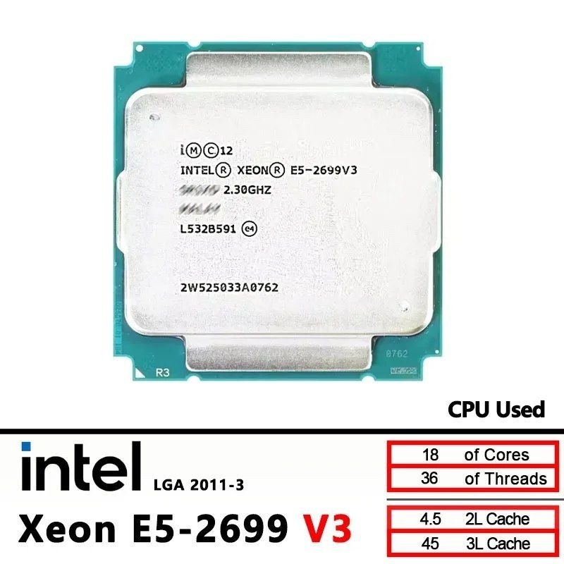 Xeon E5 2699 v3 18/36 3.6ghz