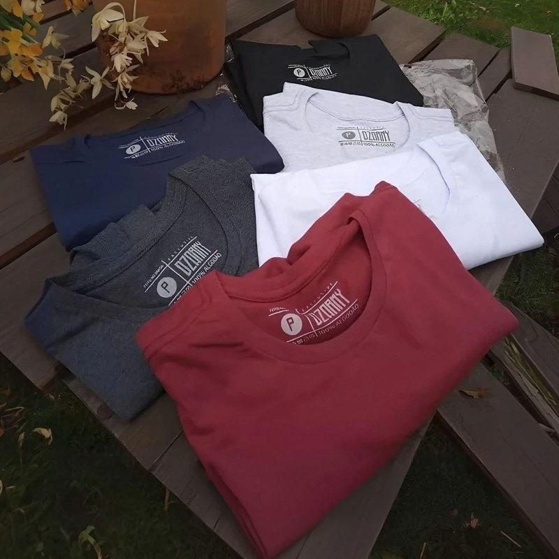 Kit 6 Camisetas Masculinas Lisa Basica 100% Algodão Premium
