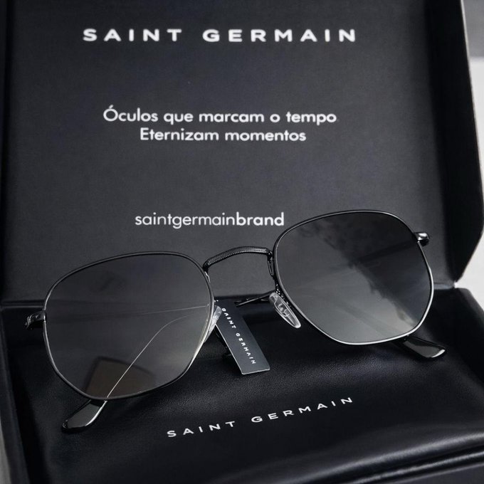 Óculos De Sol Clássico Preto Hexagonal Harbor Black Uv400 Desenho Espelho + Frete Grátis