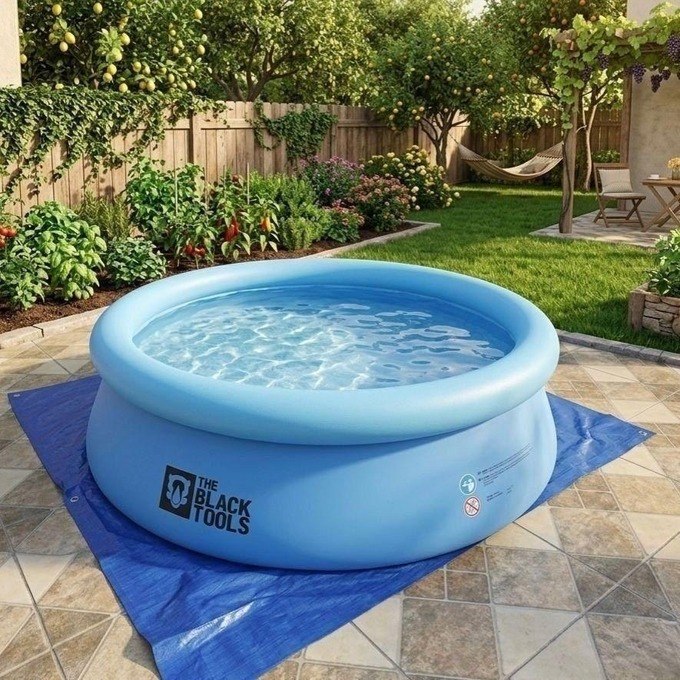 Piscina Inflável Circular The Black Tools 1400l Reforçada + Frete Grátis