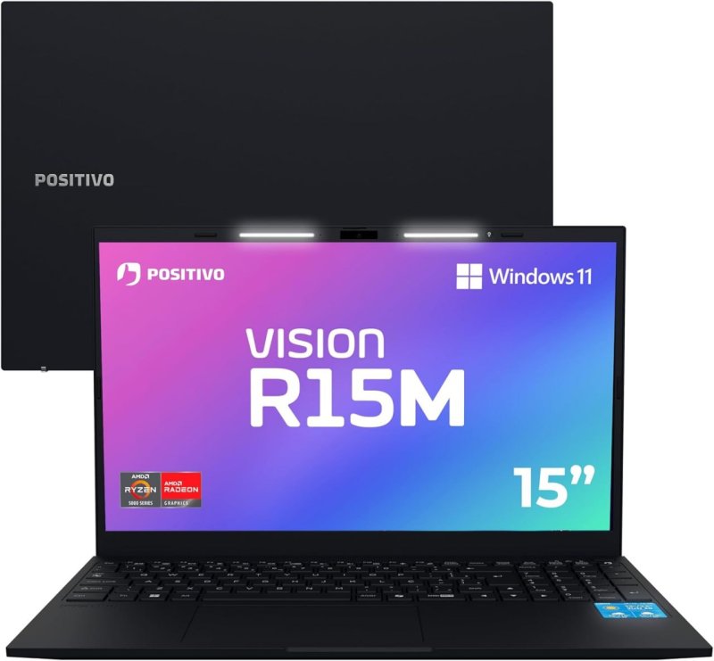 Notebook Positivo Vision R15M AMD Ryzen 3-7330U Windows 11 16GB RAM 256GB SSD Wi-Fi 6 Tela 15” Full HD IPS Antirreflexo - Minitela
