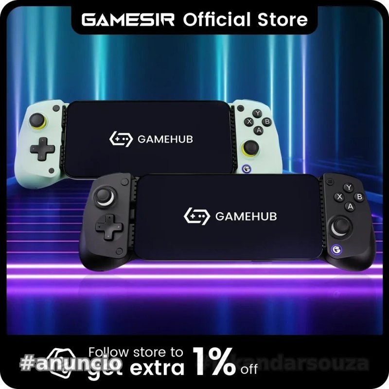 Controle para Smartphone x5 Lite, USB-C para Android iPhone 16/15, com Hall Effect, Universal