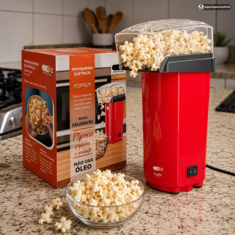 Pipoqueira Elétrica Popfilm Manteiga Sem Oleo 900w 127v