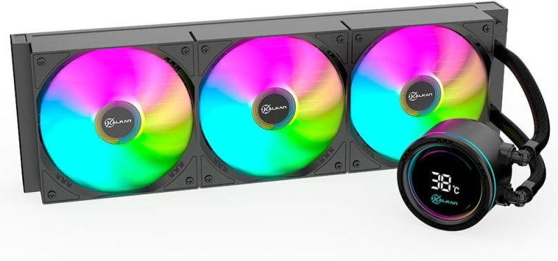 Water Cooler Gamer Kalkan Alpha 360 ARGB com display Preto