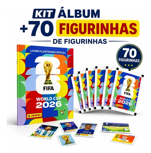 Álbum Copa Do Mundo Fifa 2026 + 70 Figurinhas Envio Imediato