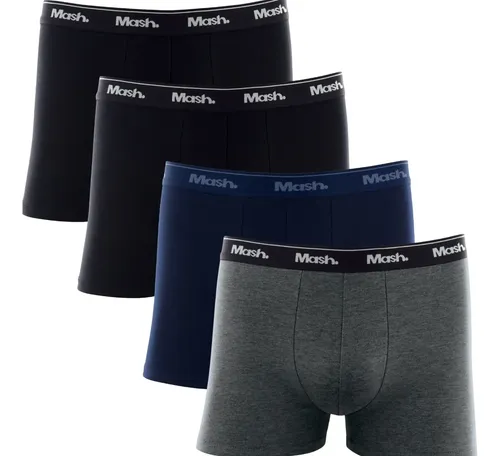 Kit 4 Cuecas Boxer Box Mash Algodão Cotton Original