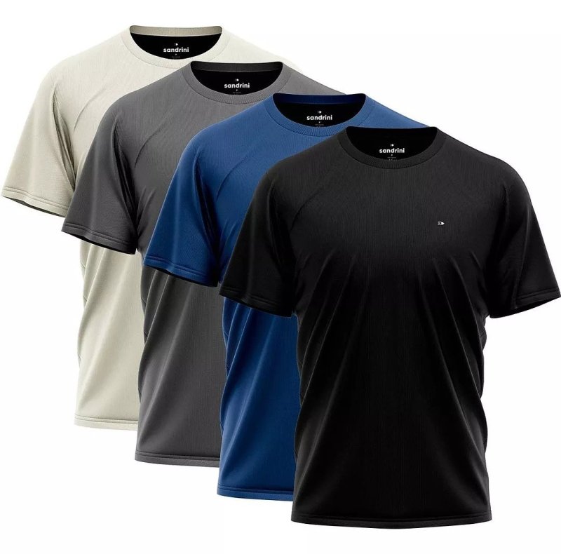 Kit 4 Camisetas Dry-fit Sandrini Masculina