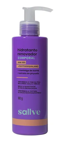 Hidratante Renovador Corporal 10% Ahas 180g Sallve