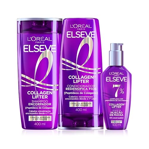 L'Oréal Paris Elseve Collagen Lifter Kit Shampoo, Condicionador e Sérum Leave-in