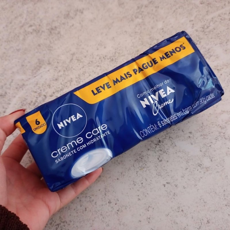 NIVEA Sabonete em Barra Creme Care Promo 6 un. 90g