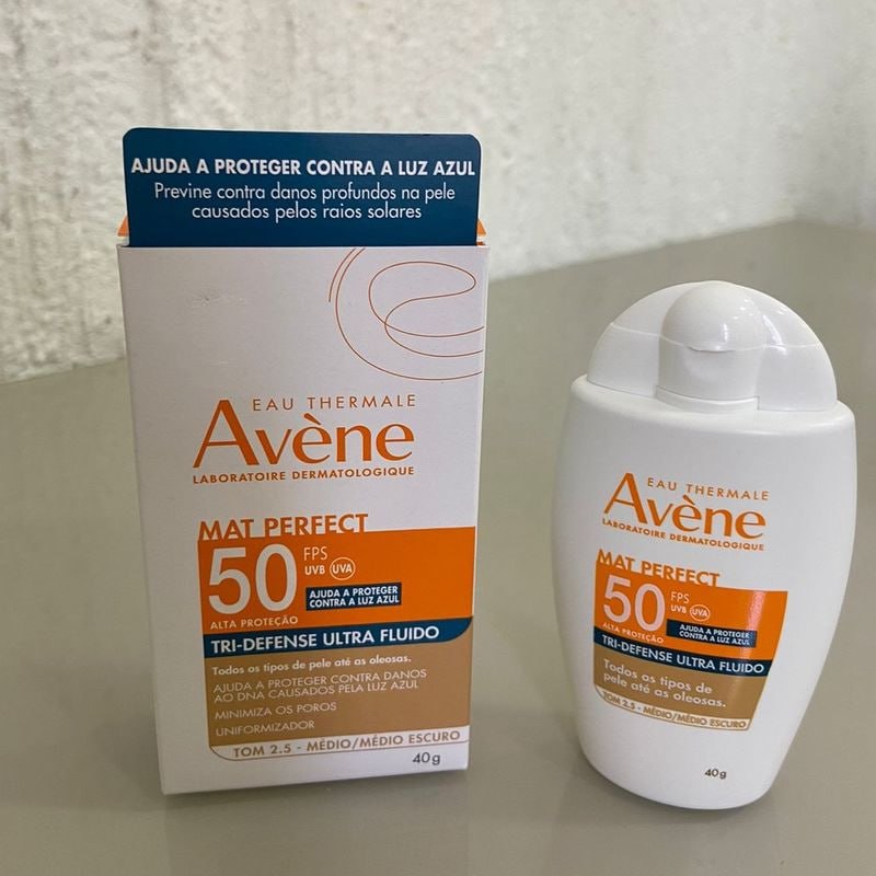 Avène Protetor Solar Facial Mat Perfect Tri-Defense Ultra Fluido Sem Cor FPS50 40g