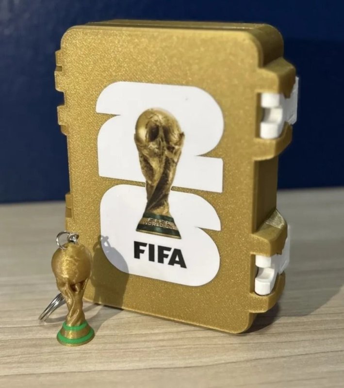 Caixa Porta Figurinha Álbum Copa do Mundo 2026