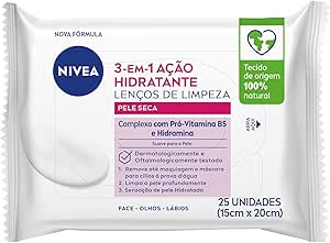 NIVEA Lenços de Limpeza Facial Ação Hidratante 3 em 1
