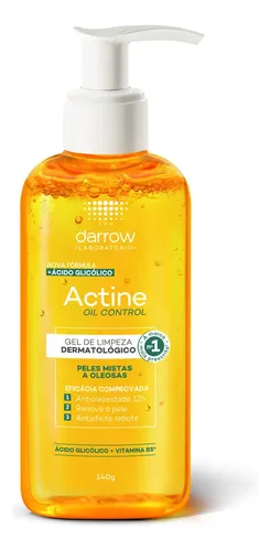 Darrow Actine Oil Control Gel de Limpeza Dermatológico Facial 140g