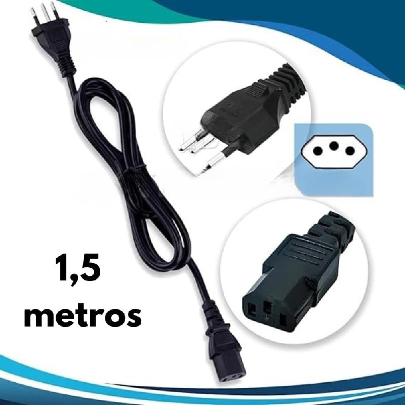 Cabo de Força Energia Tripolar Bivolt 1,5 Metros