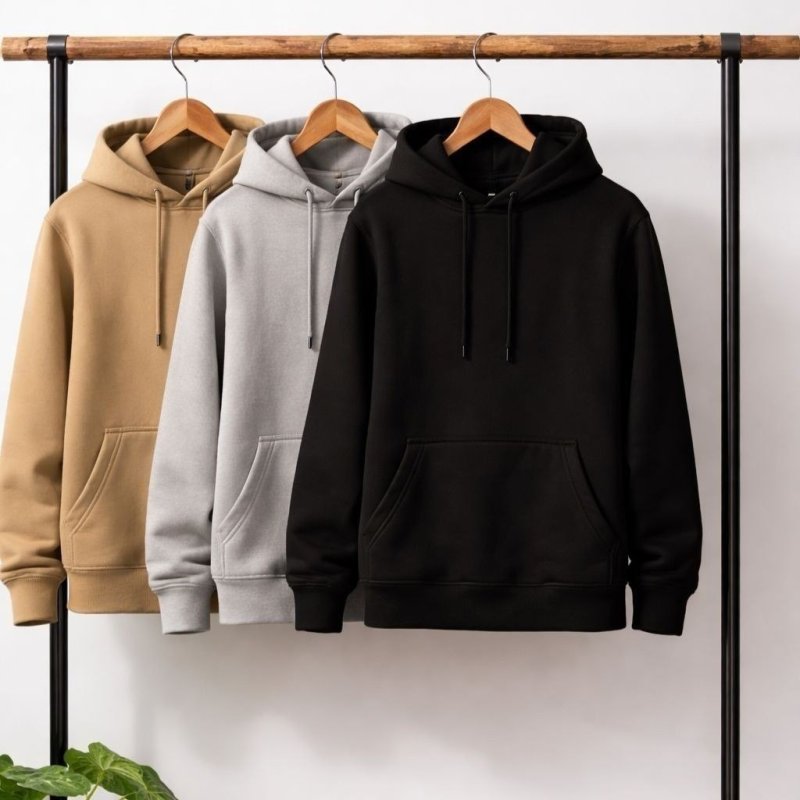 Kit com 3 Moletom Blusa De Frio Com Capuz