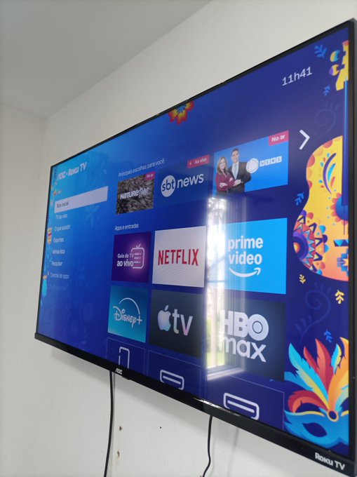 Smart TV 40" AOC Roku TV DLED Full HD 40S5045/78G - Bivolt + Frete Grátis