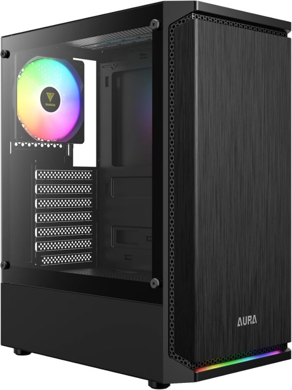 Gabinete Gamer Gamdias Aura GC8 ARGB Preto com 1 Fan
