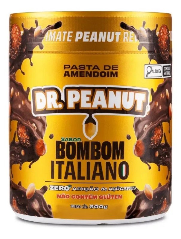 Pasta de Amendoim Dr. Peanut Gourmet com Whey Protein - 600g