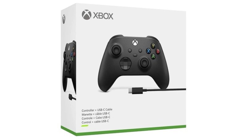 Controle Sem Fio Xbox Series 1V8-00013 + Cabo USB Preto