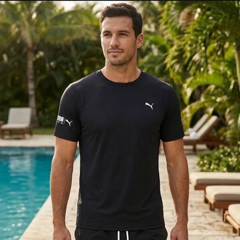 Camiseta Puma Térmica Manga Curta Proteção Uv 50+ (2 Cores)