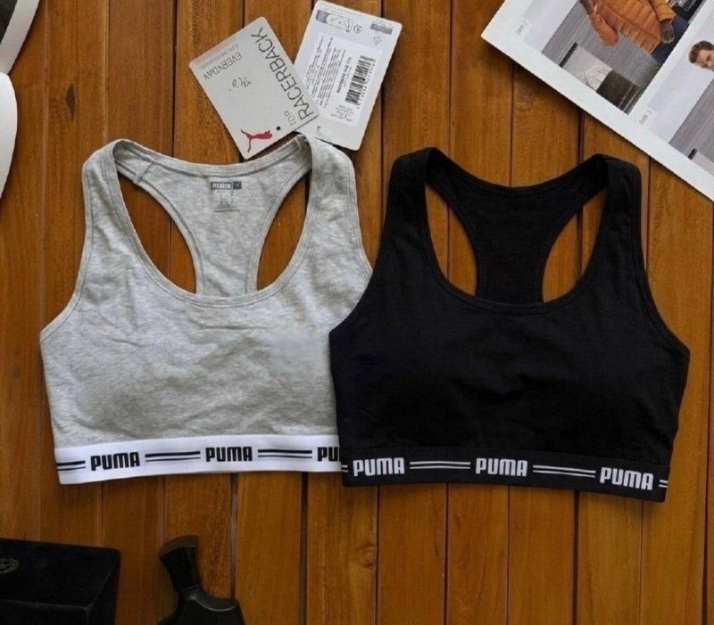 Kit com 2 Top Academia Puma Fitness Algodão