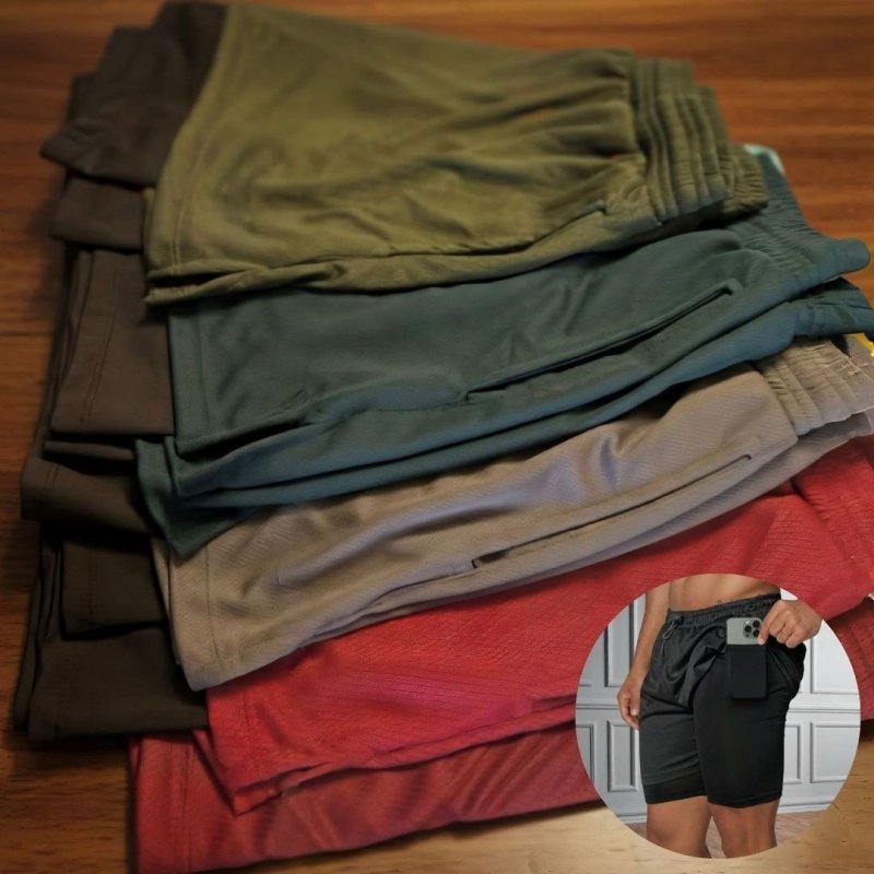 Kit com 3 Shorts Duplo 2 em 1