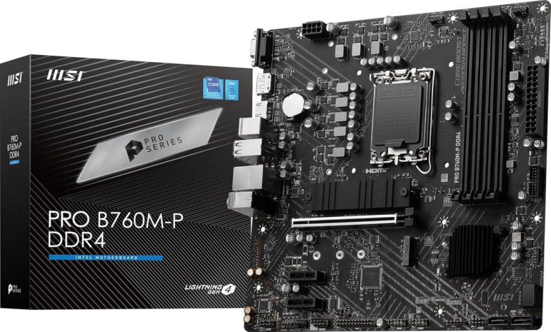 Placa Mãe Msi Pro B760m-p, DDR4, Chipset B760, Intel, LGA 1700
