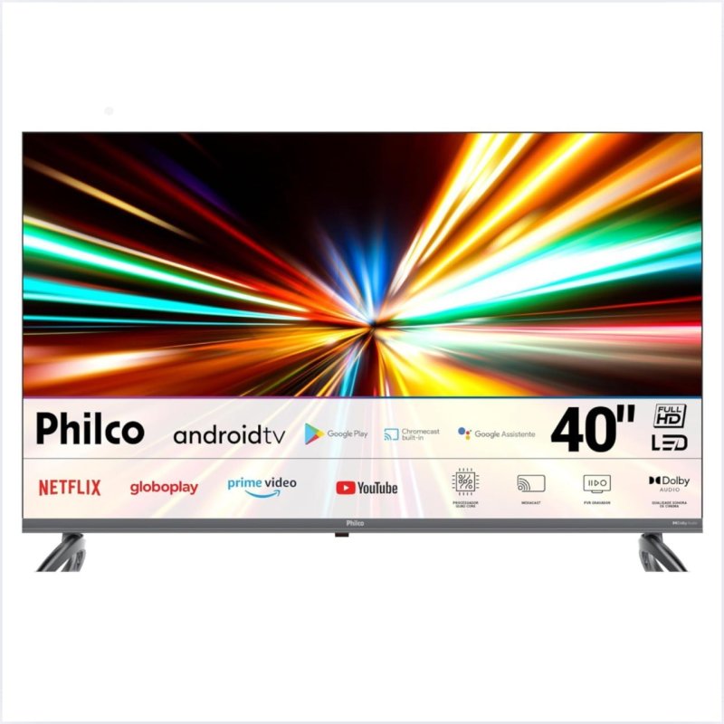 Smart TV 40” Philco LED Dolby Audio FHD