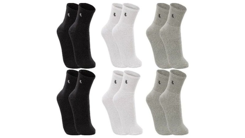Kit 6 Pares Meias Lupo Cano Médio Esportivas Academia