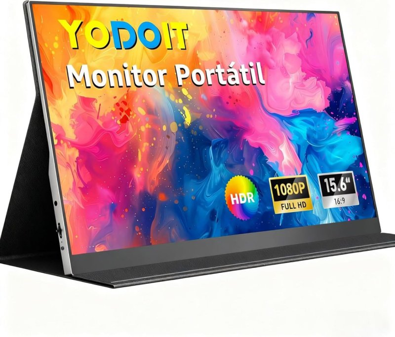 Yodoit Monitor Portátil 15,6" 1080P 100% SRGB FHD