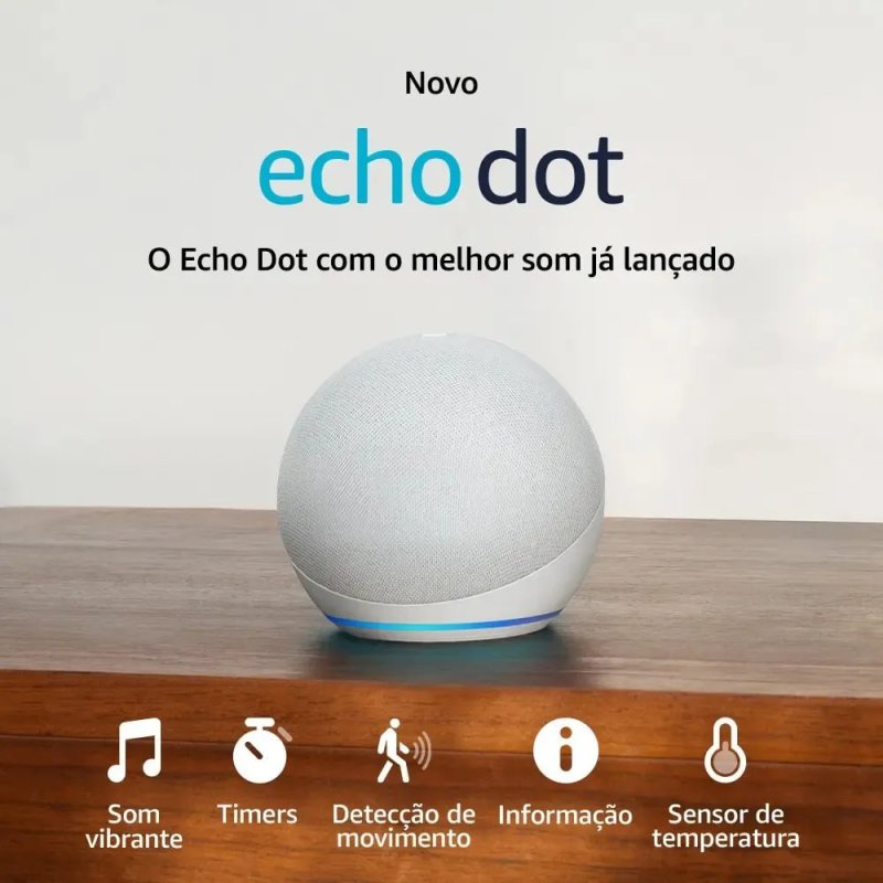 Assistente Virtual Smart Speaker Echo Dot 5ª Geração Com Alexa