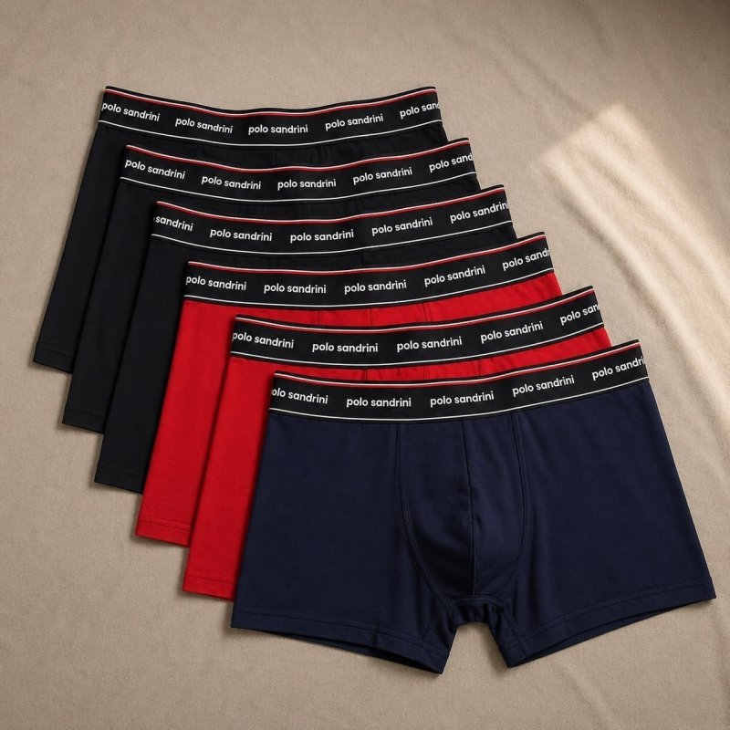 Kit 10 Cueca Boxer Poliéster Microfibra Polo Sandrini Atacado Box Promoção