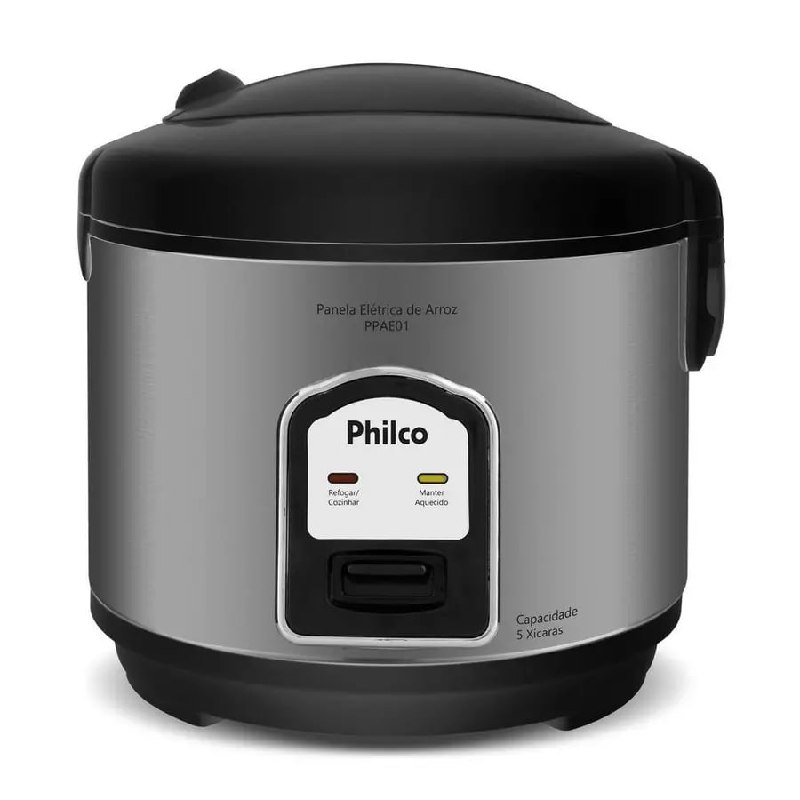 Panela de Arroz Elétrica Philco 5 Xícaras 1,6L