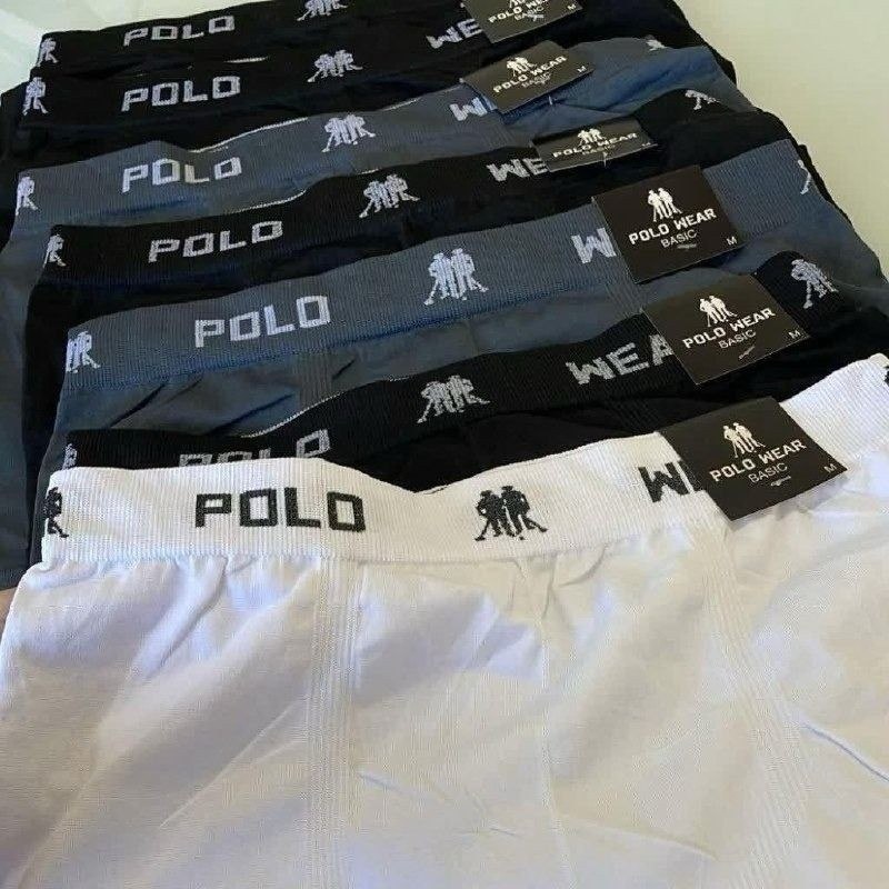 Kit com 10 Cuecas Boxer Algodão Polo Wear