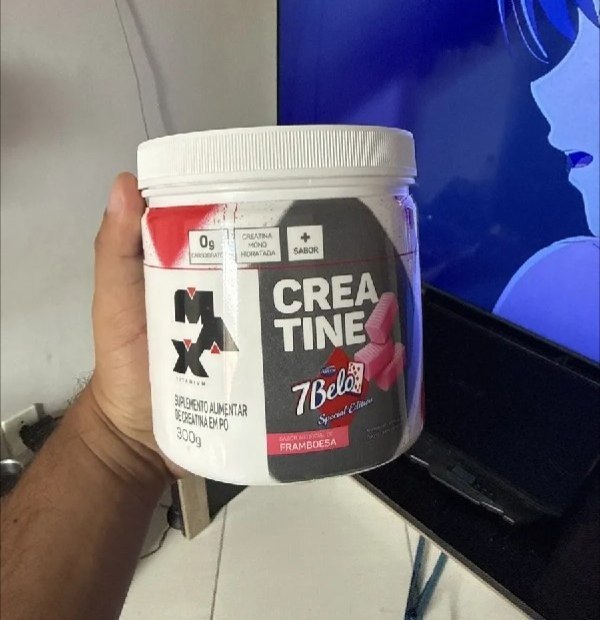 Creatina 7 Belo 300g Creatina Monohidratada Sabor Framboesa + Frete Grátis