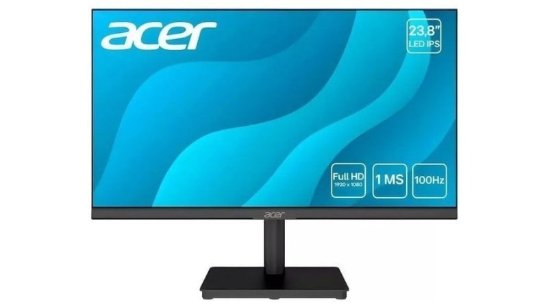 Monitor Gamer Acer Led IPS 23,8" 100Hz Full Hd MK241Y - Preto - Bivolt