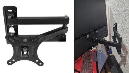 Suporte de parede Para Monitor e TV Zinnia, 14 Pol. a 27 Pol., Preto, ZNO-SMT50-BL01