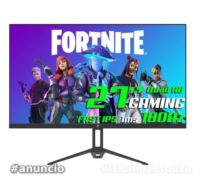 Monitor Gamer SuperFrame Precision, 27 Pol, Flat, Quad HD, Fast IPS, 1ms, 180Hz, 128% sRGB, FreeSync, HDMI/DP, Preto