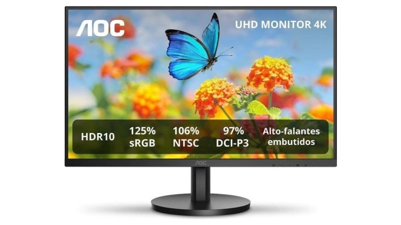 Monitor 27 4K U27B3A/57 HDR10 Alto falantes Integrados Bivolt AOC