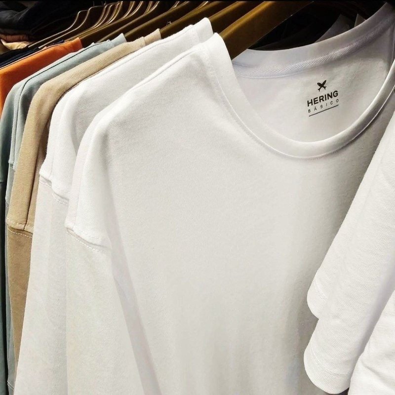 Kit com 5 Camisetas Básicas Slim Hering