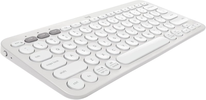 Teclado sem fio Logitech Pebble Keys 2 K380s com Conexão Bluetooth Easy-Switch e Pilha Inclusa